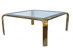  John Widdicomb Co Widdicomb Furniture Co Mid Century Hollywood Regency John Widdicomb Brass Glass Square Cocktail Table - 3136585