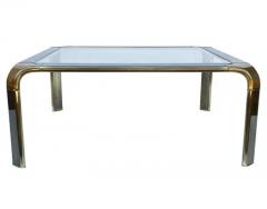  John Widdicomb Co Widdicomb Furniture Co Mid Century Hollywood Regency John Widdicomb Brass Glass Square Cocktail Table - 3136586