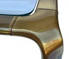  John Widdicomb Co Widdicomb Furniture Co Mid Century Hollywood Regency John Widdicomb Brass Glass Square Cocktail Table - 3136618