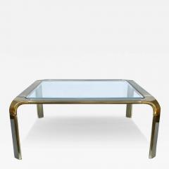  John Widdicomb Co Widdicomb Furniture Co Mid Century Hollywood Regency John Widdicomb Brass Glass Square Cocktail Table - 3139634