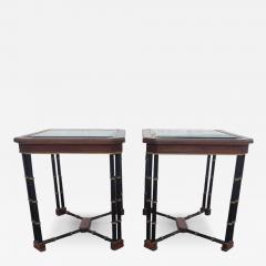  John Widdicomb Co Widdicomb Furniture Co Pair of Faux Bamboo John Widdicomb End Tables - 3948564