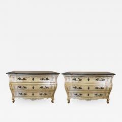  John Widdicomb Co Widdicomb Furniture Co Pair of Painted Bombe Marble Top Chests or Commodes by John Widdicomb - 1308661