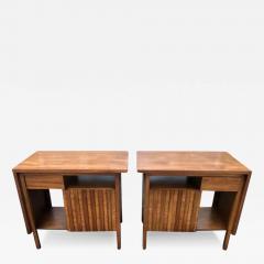  John Widdicomb Co Widdicomb Furniture Co Stylish Pair John Widdicomb Walnut Night Stands Mid Century Modern - 3272920