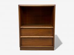  John Widdicomb Co Widdicomb Furniture Co T H Robsjohn Gibbings American Modern Walnut Open Nightstands USA 1960s - 4427474