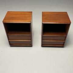  John Widdicomb Co Widdicomb Furniture Co T H Robsjohn Gibbings Mid Century Modern Nightstands Walnut USA 1960s - 3453218