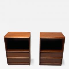  John Widdicomb Co Widdicomb Furniture Co T H Robsjohn Gibbings Mid Century Modern Nightstands Walnut USA 1960s - 3455836