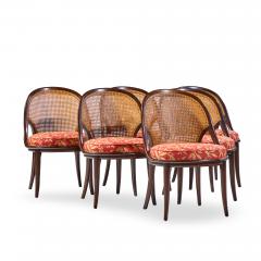  John Widdicomb Co Widdicomb Furniture Co Widdicomb Mid Century Camel Back Cane and Mahogany Dining Chairs Set of 6 - 4527467