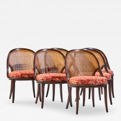  John Widdicomb Co Widdicomb Furniture Co Widdicomb Mid Century Camel Back Cane and Mahogany Dining Chairs Set of 6 - 4527468