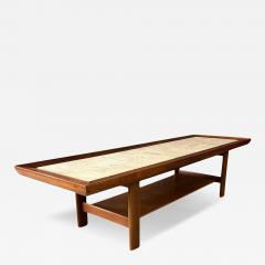  John Widdicomb Co Widdicomb Furniture Co Widdicomb Travertine and Walnut Coffee Table by Dale Ford Mid Century - 4034136