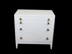  John Widdicomb Co Widdicomb Furniture Co Widdicomb White Lacquered Dresser Cabinet with Brass Pulls - 1540574