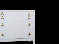  John Widdicomb Co Widdicomb Furniture Co Widdicomb White Lacquered Dresser Cabinet with Brass Pulls - 1540576