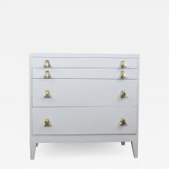  John Widdicomb Co Widdicomb Furniture Co Widdicomb White Lacquered Dresser Cabinet with Brass Pulls - 1541324