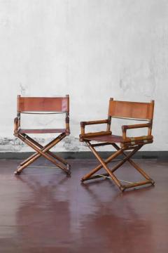  John and Elinor McGuire Pair Of Director s Chairs By Elinor And John Mc Guire For Lyda Levi - 3662520