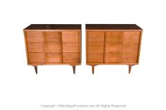  Johnson Carper Mid Century Pair Nightstands Commodes Tables Johnson Carper - 3285786