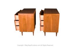  Johnson Carper Mid Century Pair Nightstands Commodes Tables Johnson Carper - 3285794
