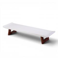  Johnson Furniture Company Paul Frankl for Johnson Furniture Company Cork and Mahogany Coffee Table Bench - 4580385