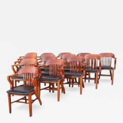 Johnson Furniture Company Vintage Cherry Banker Chairs by Johnson Chair Co  - 3719321