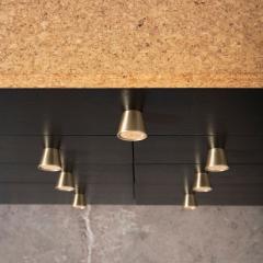  Johnson Furniture Paul Frankl Cork Black Lacquer 9 Drawer Dresser with Brass Hardware 1950s - 4547424