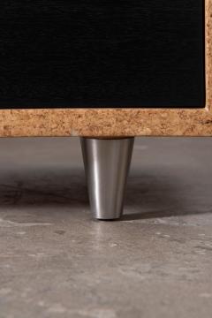  Johnson Furniture Paul Frankl Cork Black Lacquer 9 Drawer Dresser with Brass Hardware 1950s - 4547428