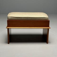  Johnson Furniture Paul Frankl Johnson Furniture Station Wagon Bench Rock Maple Fabric 1950s - 3423943