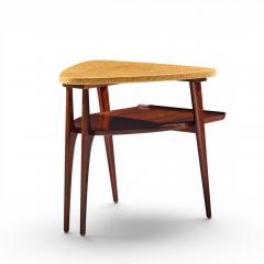  Johnson Furniture Paul Frankl for Johnson Furniture Mid Century Cork and Mahogany Side End Table - 4685366