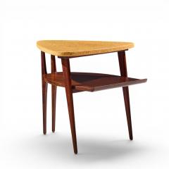 Johnson Furniture Paul Frankl for Johnson Furniture Mid Century Cork and Mahogany Side End Table - 4685367