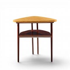  Johnson Furniture Paul Frankl for Johnson Furniture Mid Century Cork and Mahogany Side End Table - 4685368