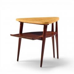  Johnson Furniture Paul Frankl for Johnson Furniture Mid Century Cork and Mahogany Side End Table - 4685369