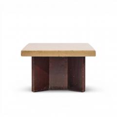  Johnson Furniture Paul Frankl for Johnson Furniture Mid Century Mahogany and Cork Coffee Table - 4657362