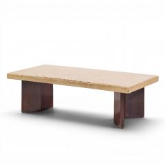  Johnson Furniture Paul Frankl for Johnson Furniture Mid Century Mahogany and Cork Coffee Table - 4657364