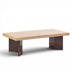  Johnson Furniture Paul Frankl for Johnson Furniture Mid Century Mahogany and Cork Coffee Table - 4657365