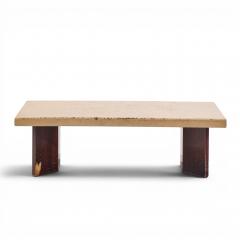  Johnson Furniture Paul Frankl for Johnson Furniture Mid Century Mahogany and Cork Coffee Table - 4657367