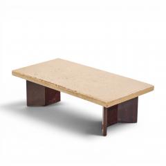  Johnson Furniture Paul Frankl for Johnson Furniture Mid Century Mahogany and Cork Coffee Table - 4657368