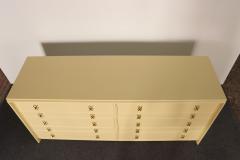 Johnson Furniture Vintage Ten Drawer Dresser Debonaire Cabinet with Brass X Pulls by Paul Frankl - 4696232