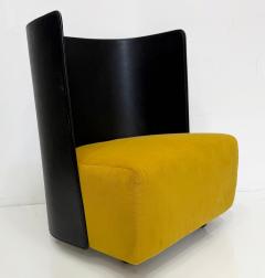  Jonathan De Pas Donato D Urbino Paolo Lomazzi DUrbino Lomazzi for Zanotta 1984 Campo High Back Chair in Leather and Fabric - 4205415