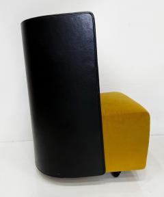  Jonathan De Pas Donato D Urbino Paolo Lomazzi DUrbino Lomazzi for Zanotta 1984 Campo High Back Chair in Leather and Fabric - 4205430