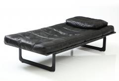  Jonathan De Pas Donato D Urbino Paolo Lomazzi Grand Italia Black Leather Daybed by De Pas DUrbino Lomazzi Italy 1979 - 2779342