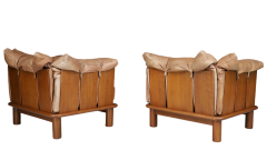  Jonathan De Pas Donato D Urbino Paolo Lomazzi Pair 1970s Pitti lounge chairs by De Pas DUrbino Lomazzi - 2972796