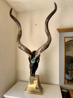  Jonson Marcius Jonson Marcius Kudu Skull Sculpture Style of Karl Springer - 1063762