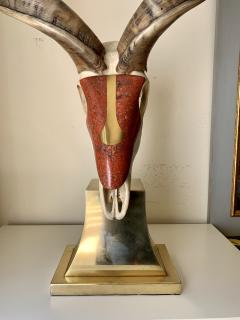  Jonson Marcius Kudu Skull Sculpture Style of Karl Springer - 1063757