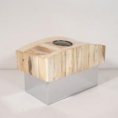  Jonson Marcius Mid Century Modern Tessellated Antler Chrome Granite Box by Jonson Marcius - 1580933