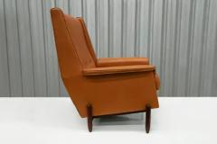  Jorge Jabour Brazilian Modern Club Chair in Hardwood Leather by Jorge Jabour 1960 s - 3298886