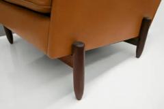  Jorge Jabour Brazilian Modern Club Chair in Hardwood Leather by Jorge Jabour 1960 s - 3298933