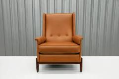  Jorge Jabour Brazilian Modern Club Chair in Hardwood Leather by Jorge Jabour 1960 s - 3298942