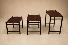 Jorge Jabour Brazilian Modern Nesting Tray Tables in Rosewood by Jorge Jabour - 4597088