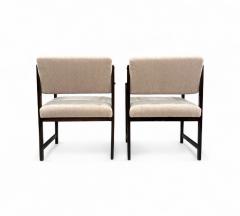  Jorge Jabour Pair of Armchairs in Rosewood Mohair Jorge Jabour 1960s Lot 442 - 4377255
