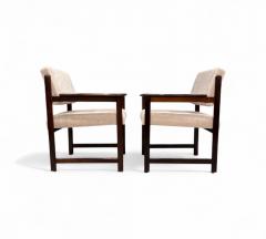  Jorge Jabour Pair of Armchairs in Rosewood Mohair Jorge Jabour 1960s Lot 442 - 4377257