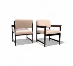  Jorge Jabour Pair of Armchairs in Rosewood Mohair Jorge Jabour 1960s Lot 442 - 4377258