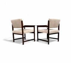  Jorge Jabour Pair of Armchairs in Rosewood Mohair Jorge Jabour 1960s Lot 442 - 4377261
