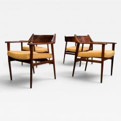  Jorge Jabour Set of Four Brazilian Rosewood Armchairs by Jorge Jabour Cant 1960s - 4659573